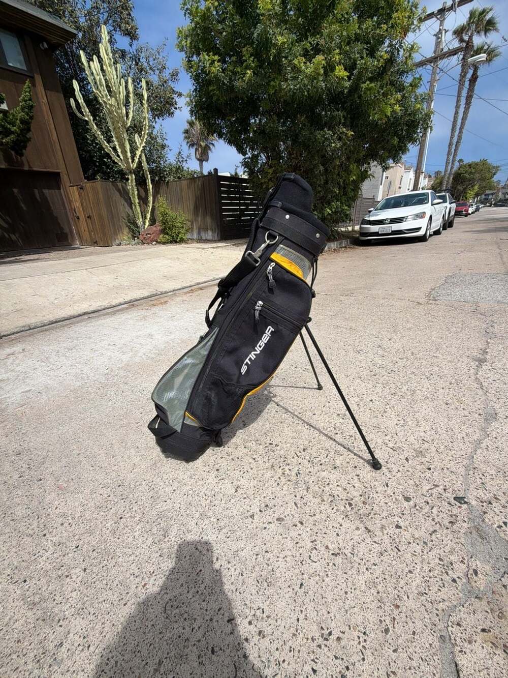 Perfect Condition Stinger Junior Stand Golf Bag Black and Yellow